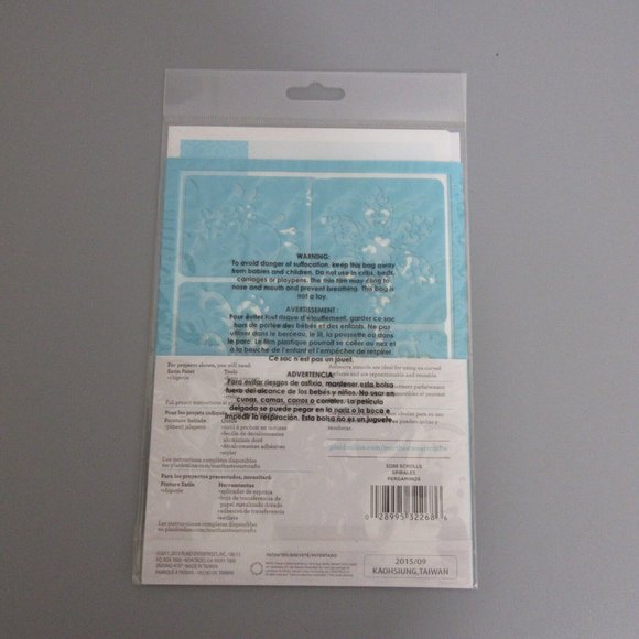 Martha Stewart Crafts Scrolls Adhesive Stencils 13 Designs 5.75"x7.75 #32268 NOS - Picture 2 of 2